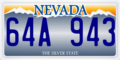 NV license plate 64A943