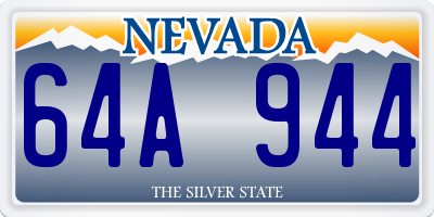 NV license plate 64A944