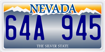 NV license plate 64A945