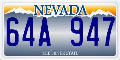 NV license plate 64A947