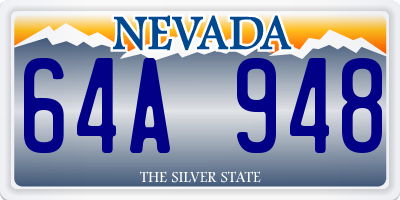 NV license plate 64A948