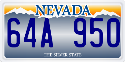 NV license plate 64A950