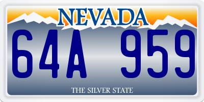 NV license plate 64A959
