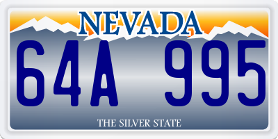 NV license plate 64A995