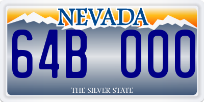 NV license plate 64B000