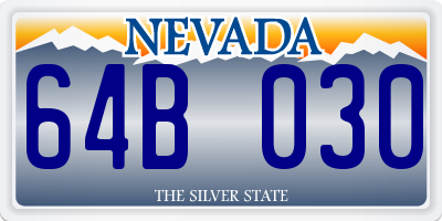 NV license plate 64B030