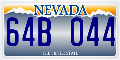 NV license plate 64B044