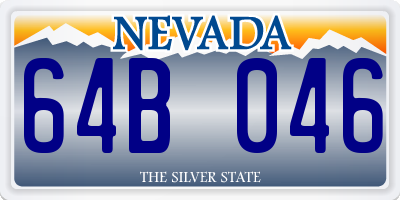 NV license plate 64B046