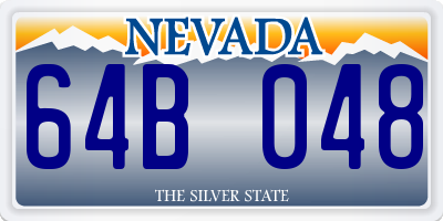 NV license plate 64B048