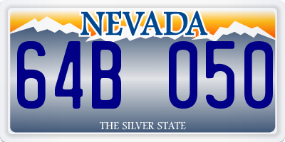 NV license plate 64B050