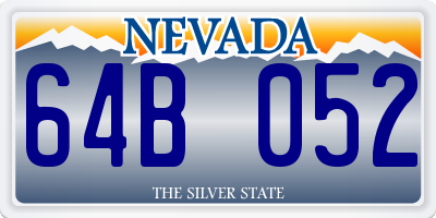 NV license plate 64B052