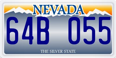 NV license plate 64B055