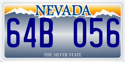 NV license plate 64B056