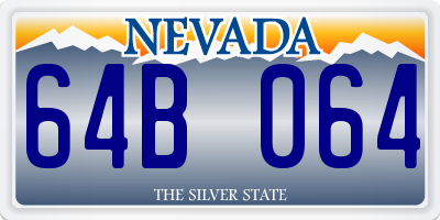 NV license plate 64B064