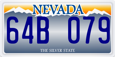 NV license plate 64B079