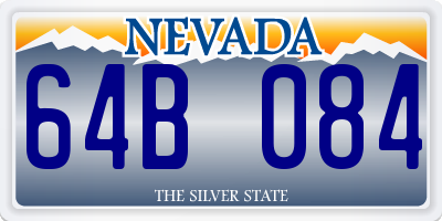 NV license plate 64B084