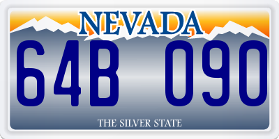 NV license plate 64B090