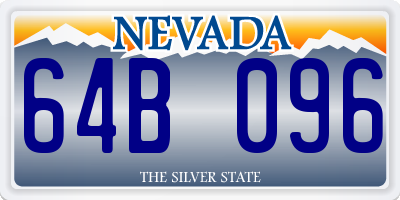 NV license plate 64B096