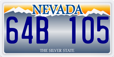 NV license plate 64B105