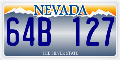 NV license plate 64B127