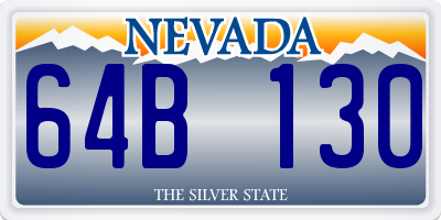 NV license plate 64B130