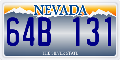 NV license plate 64B131