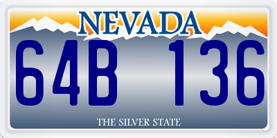 NV license plate 64B136