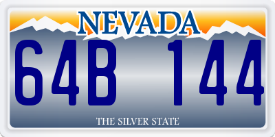 NV license plate 64B144