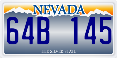 NV license plate 64B145