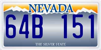 NV license plate 64B151