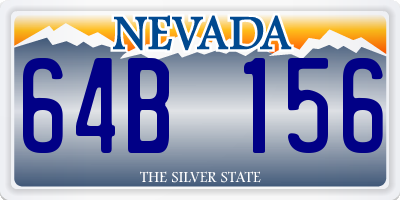 NV license plate 64B156
