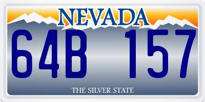 NV license plate 64B157