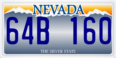 NV license plate 64B160