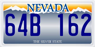 NV license plate 64B162