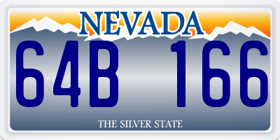 NV license plate 64B166