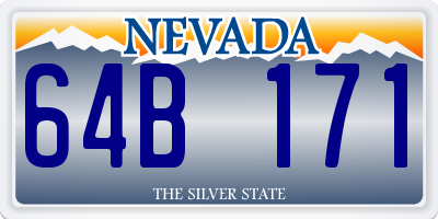 NV license plate 64B171
