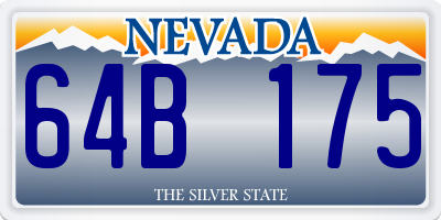 NV license plate 64B175