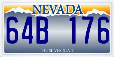 NV license plate 64B176