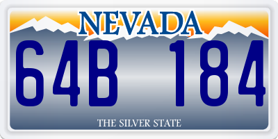 NV license plate 64B184