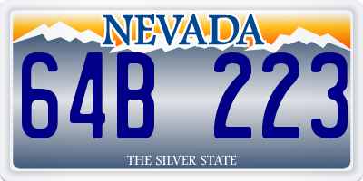 NV license plate 64B223