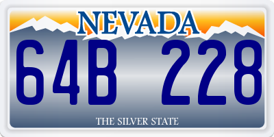 NV license plate 64B228