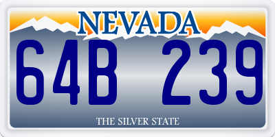 NV license plate 64B239