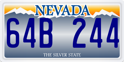 NV license plate 64B244