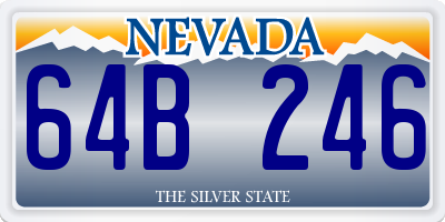 NV license plate 64B246