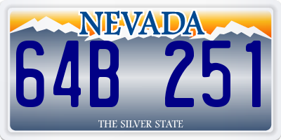 NV license plate 64B251