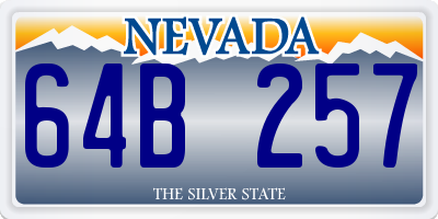 NV license plate 64B257