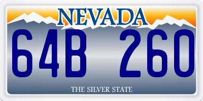 NV license plate 64B260