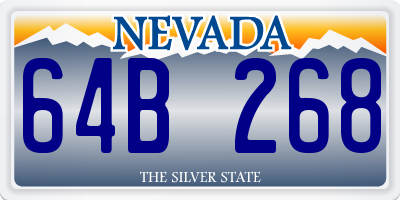 NV license plate 64B268