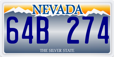 NV license plate 64B274