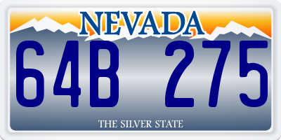 NV license plate 64B275